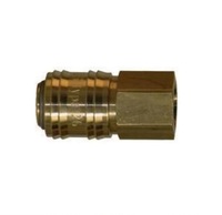 25KAIN17BPX6 RECTUS BRASS COUPLER<BR>3/8" NPT FEMALE SGL SHUT-OFF SOCKET (BLUE)